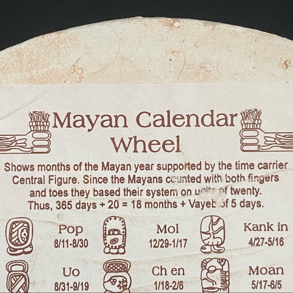 EUC Vintage 90’s Plaster Mayan Calendar Wheel Souvenir from Cancun, Mexico - Picture 10 of 14